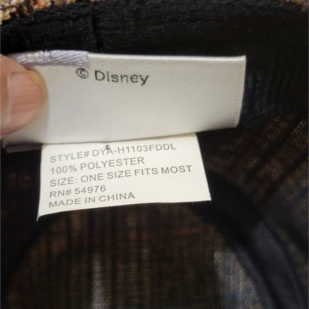 Disney Parks Mickey Mouse Brown Blue‎ Orange Houndstooth Fedora Hat Grandpacore